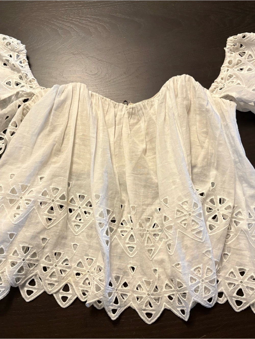 Stone Cold Fox White Eyelet Off-Shoulder Blouse